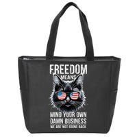 Harris Waltz Cat Lady Walz Mind Your Own Damn Business Zip Tote Bag