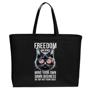 Harris Waltz Cat Lady Walz Mind Your Own Damn Business Cotton Canvas Jumbo Tote