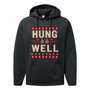 Hung Well Christmas Stocking RaunchyS Hung Well Performance Fleece Hoodie