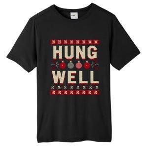 Hung Well Christmas Stocking RaunchyS Hung Well Tall Fusion ChromaSoft Performance T-Shirt