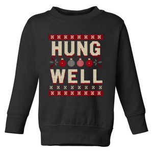 Hung Well Christmas Stocking RaunchyS Hung Well Toddler Sweatshirt