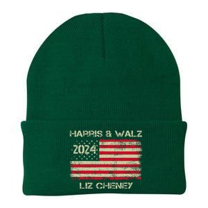 Harris Walz Cheney 2024 Thank You Liz Democracy Election Knit Cap Winter Beanie