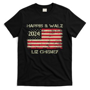 Harris Walz Cheney 2024 Thank You Liz Democracy Election T-Shirt