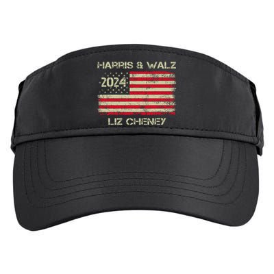 Harris Walz Cheney 2024 Thank You Liz Democracy Election Adult Drive Performance Visor