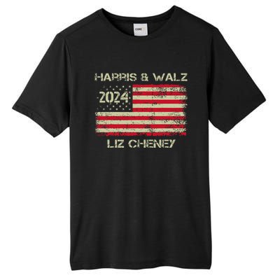 Harris Walz Cheney 2024 Thank You Liz Democracy Election Tall Fusion ChromaSoft Performance T-Shirt