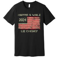 Harris Walz Cheney 2024 Thank You Liz Democracy Election Premium T-Shirt