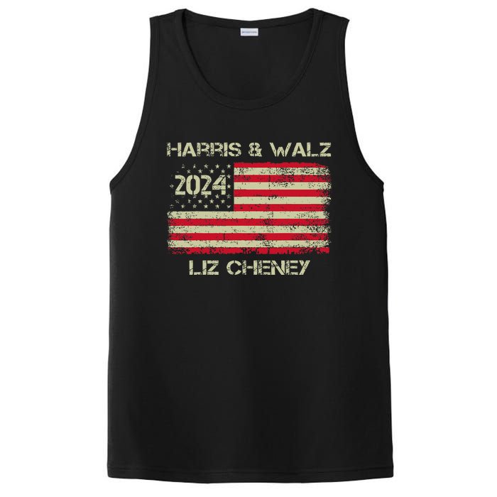 Harris Walz Cheney 2024 Thank You Liz Democracy Election PosiCharge Competitor Tank