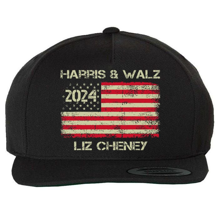 Harris Walz Cheney 2024 Thank You Liz Democracy Election Wool Snapback Cap