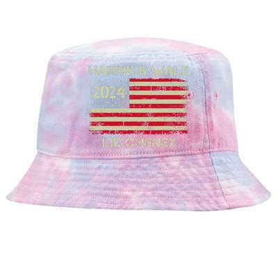 Harris Walz Cheney 2024 Thank You Liz Democracy Election Tie-Dyed Bucket Hat