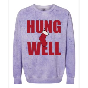 Hung Well Christmas Shock Xmas Present Winter Holiday Colorblast Crewneck Sweatshirt