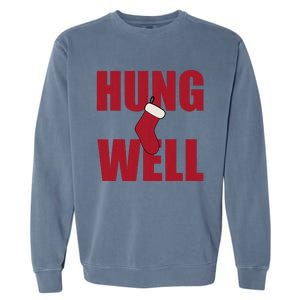 Hung Well Christmas Shock Xmas Present Winter Holiday Garment-Dyed Sweatshirt