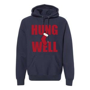 Hung Well Christmas Shock Xmas Present Winter Holiday Premium Hoodie