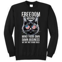 Harris Waltz Cat Lady Walz Mind Your Own Damn Business Sweatshirt