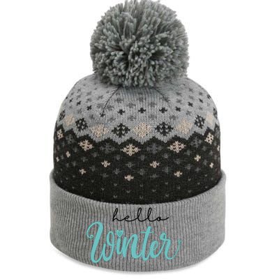 Hello Winter Cute Holiday The Baniff Cuffed Pom Beanie