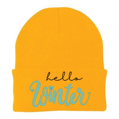 Hello Winter Cute Holiday Knit Cap Winter Beanie