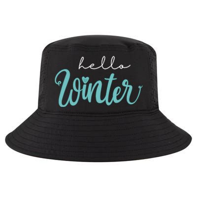 Hello Winter Cute Holiday Cool Comfort Performance Bucket Hat