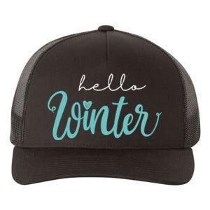 Hello Winter Cute Holiday Yupoong Adult 5-Panel Trucker Hat