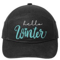 Hello Winter Cute Holiday 7-Panel Snapback Hat