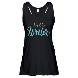 Hello Winter Cute Holiday Ladies Essential Flowy Tank