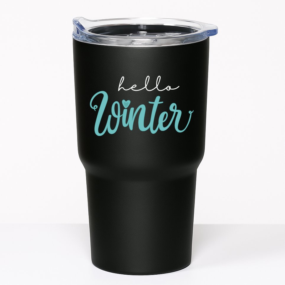 Hello Winter Cute Holiday Tumbler