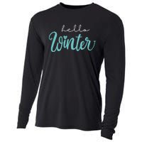 Hello Winter Cute Holiday Cooling Performance Long Sleeve Crew