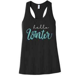 Hello Winter Cute Holiday Women's Racerback Tank