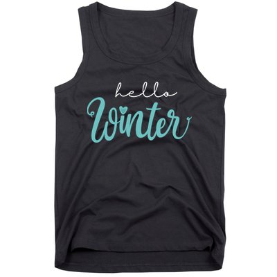 Hello Winter Cute Holiday Tank Top