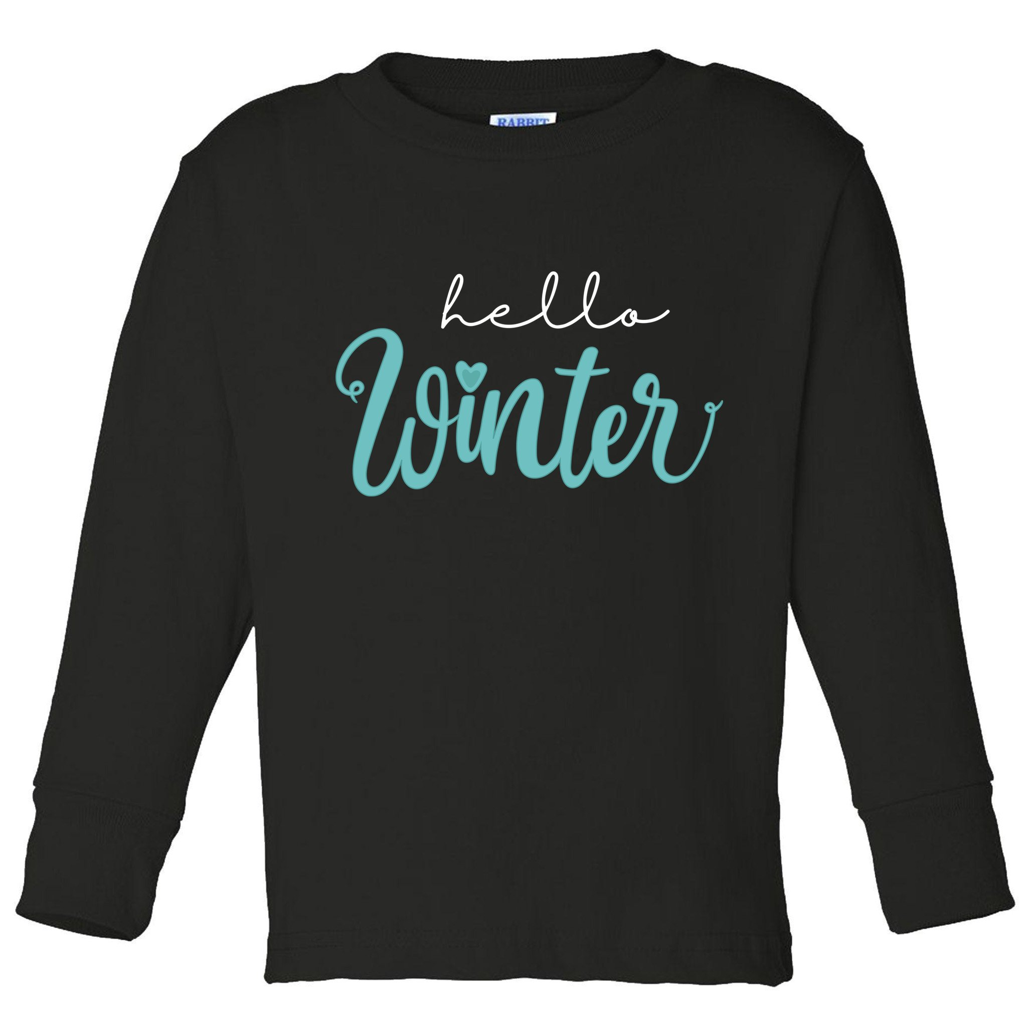 Hello Winter Cute Holiday Toddler Long Sleeve Shirt