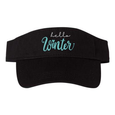 Hello Winter Cute Holiday Valucap Bio-Washed Visor