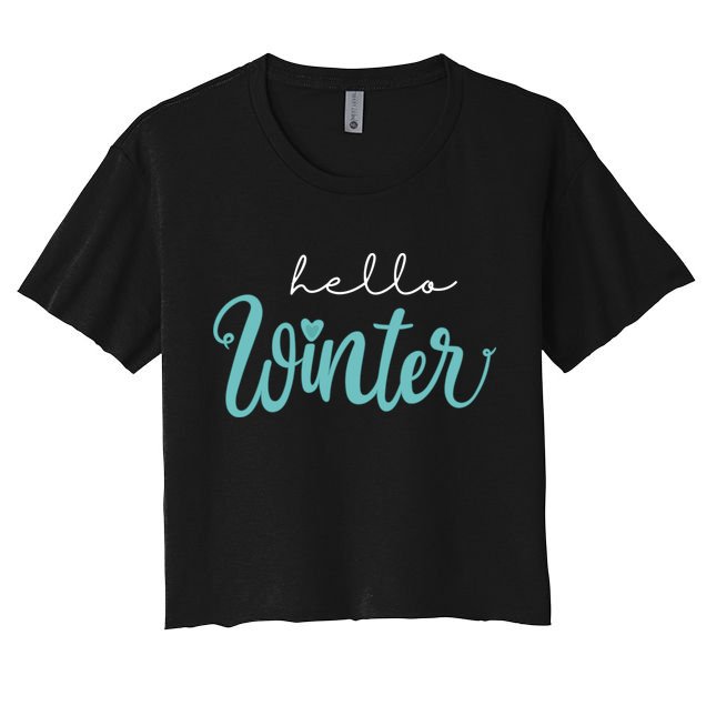 Hello Winter Cute Holiday Crop Top