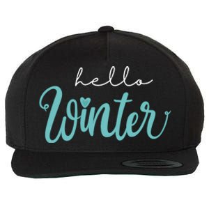 Hello Winter Cute Holiday Wool Snapback Cap