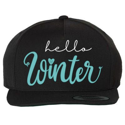 Hello Winter Cute Holiday Wool Snapback Cap