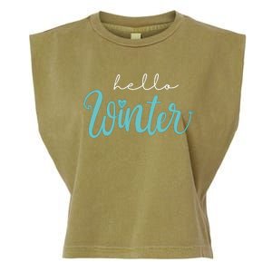 Hello Winter Cute Holiday Garment-Dyed Women's Muscle Tee