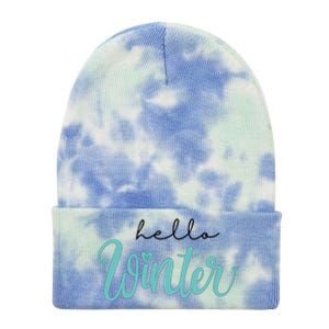 Hello Winter Cute Holiday Tie Dye 12in Knit Beanie