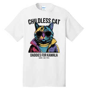 Harris Waltz Childless Cat Daddies For Kamala President 2024 Tall T-Shirt