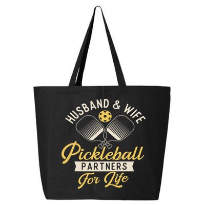 Husband & Wife Couple Pickleball Player Pickleballers 25L Jumbo Tote