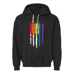 Harris Walz Colorful Streak Garment-Dyed Fleece Hoodie