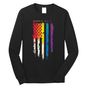 Harris Walz Colorful Streak Long Sleeve Shirt