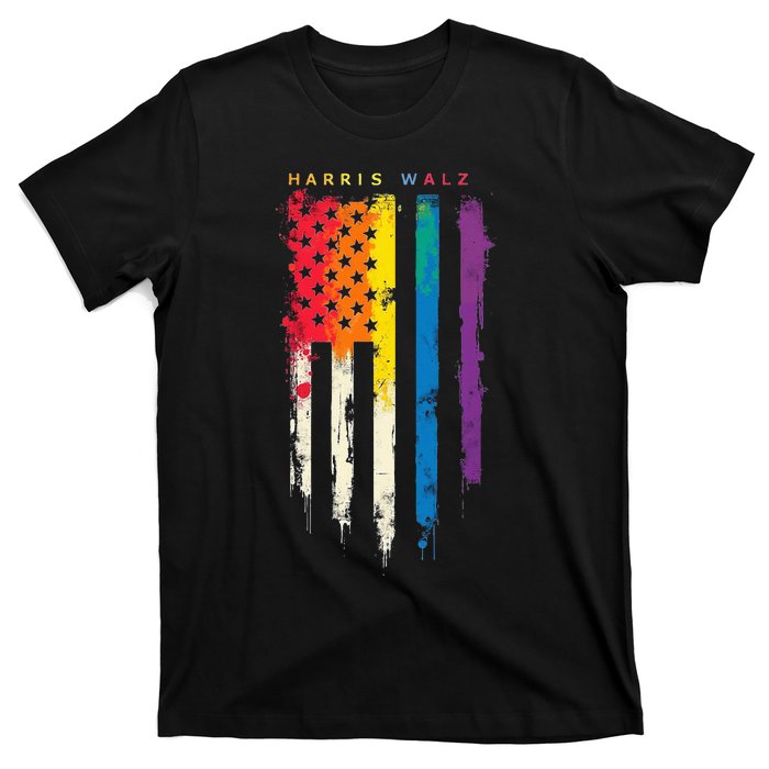 Harris Walz Colorful Streak T-Shirt