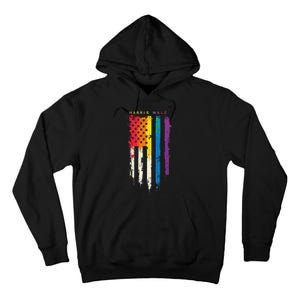 Harris Walz Colorful Streak Tall Hoodie