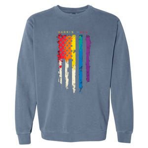 Harris Walz Colorful Streak Garment-Dyed Sweatshirt