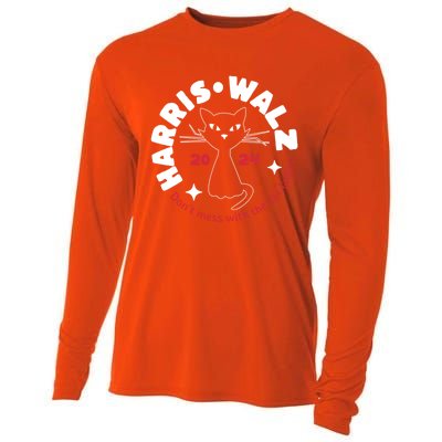 Harris Walz Cat Lady DonT Mess With The Cat Ladies Great Gift Cooling Performance Long Sleeve Crew