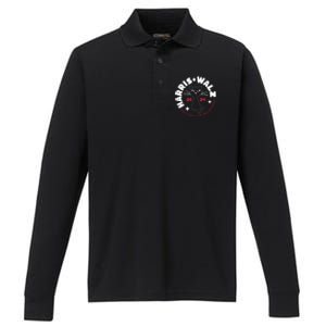 Harris Walz Cat Lady DonT Mess With The Cat Ladies Great Gift Performance Long Sleeve Polo