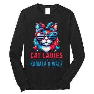 Harris Waltz Cat Lady Harris Waltz 2024 Kamala Harris Coach Long Sleeve Shirt