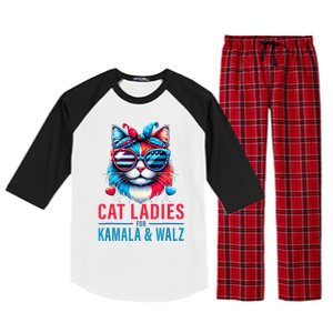 Harris Waltz Cat Lady Harris Waltz 2024 Kamala Harris Coach Raglan Sleeve Pajama Set