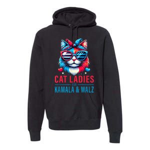 Harris Waltz Cat Lady Harris Waltz 2024 Kamala Harris Coach Premium Hoodie