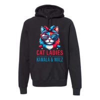 Harris Waltz Cat Lady Harris Waltz 2024 Kamala Harris Coach Premium Hoodie