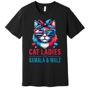 Harris Waltz Cat Lady Harris Waltz 2024 Kamala Harris Coach Premium T-Shirt