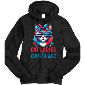 Harris Waltz Cat Lady Harris Waltz 2024 Kamala Harris Coach Tie Dye Hoodie