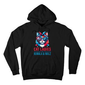 Harris Waltz Cat Lady Harris Waltz 2024 Kamala Harris Coach Tall Hoodie